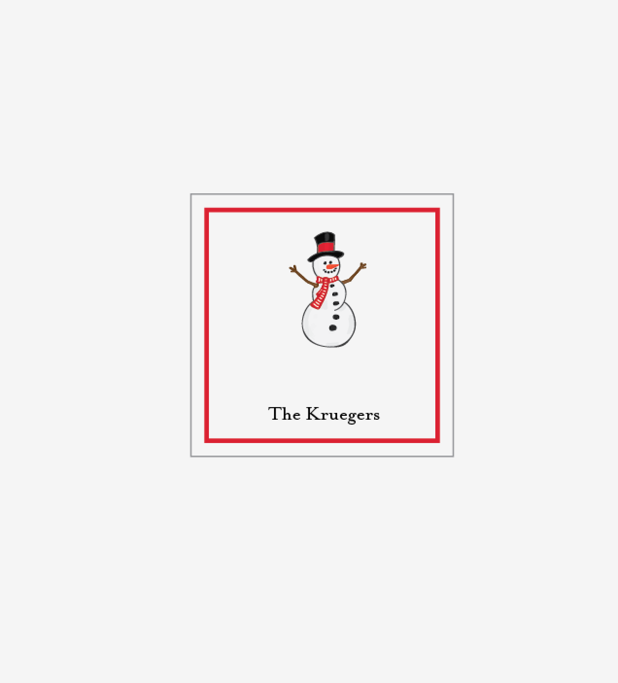 Snowman - Personalized Gift Stickers