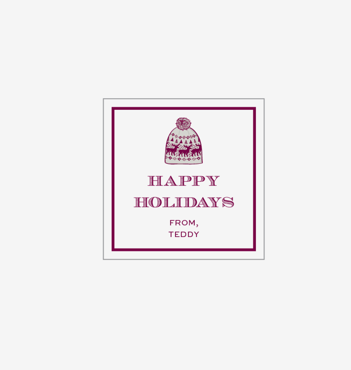 Ski Cap - Personalized Gift Stickers
