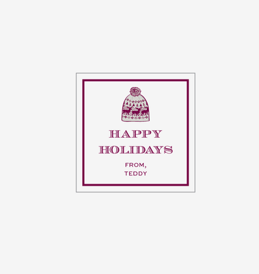 Ski Cap - Personalized Gift Stickers