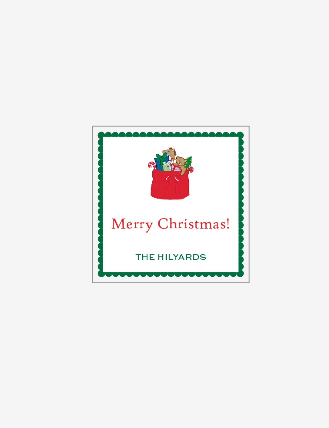 Santa&#39;s Toy Bag - Personalized Gift Stickers