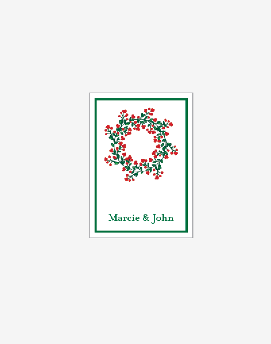 Berry Wreath - Personalized Gift Stickers