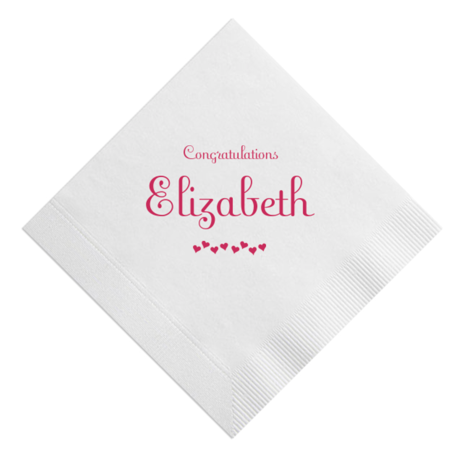 Custom Cocktail Napkins - Elizabeth