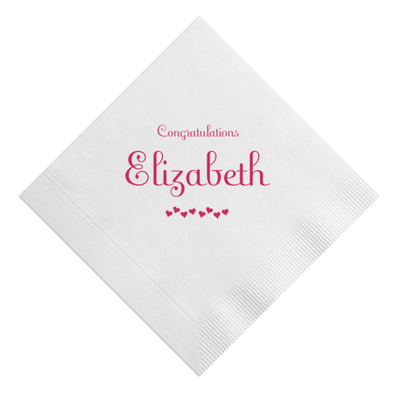 Custom Cocktail Napkins - Elizabeth