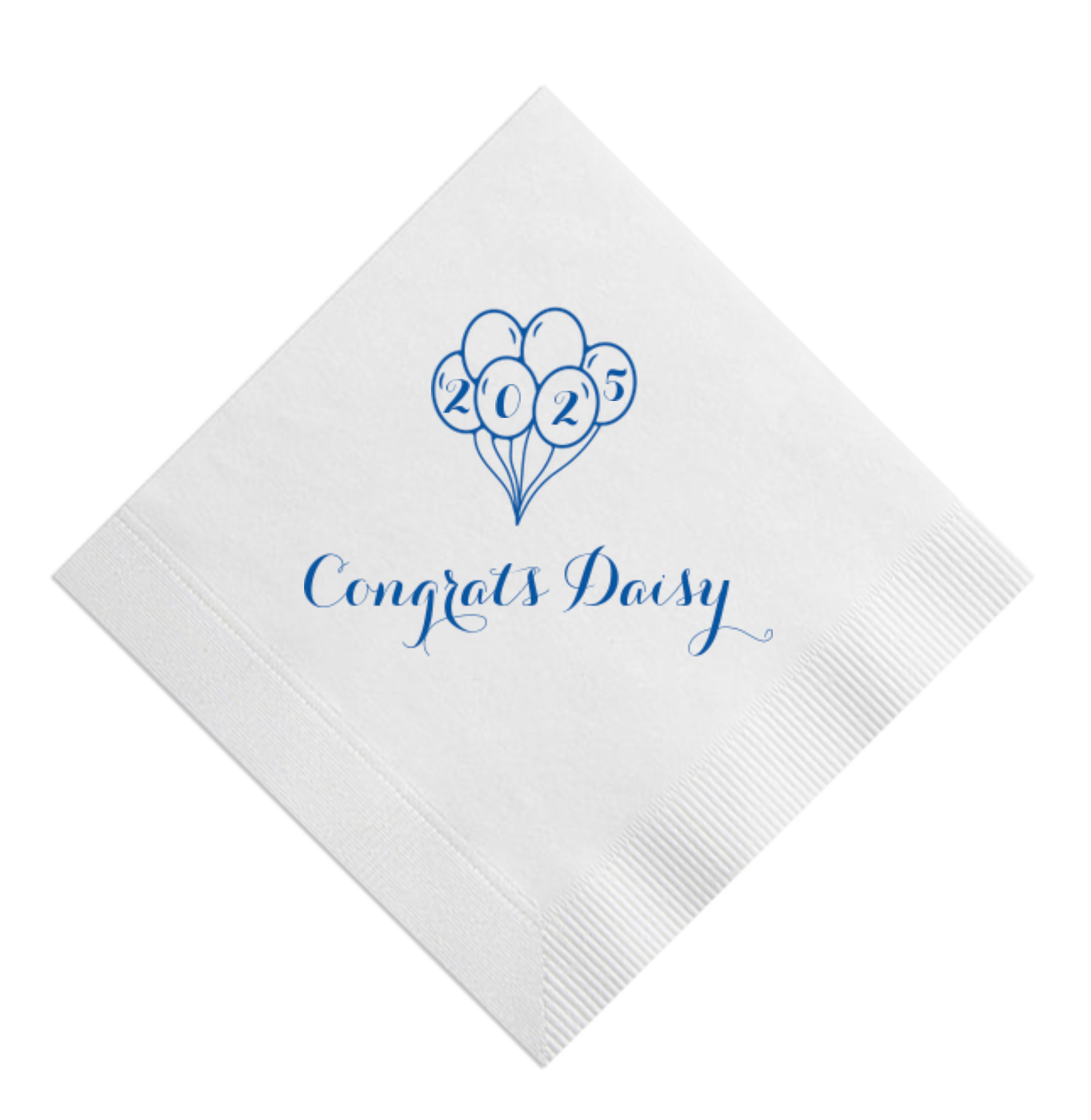 Custom Cocktail Napkins - Daisy