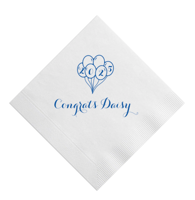 Custom Cocktail Napkins - Daisy