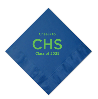Custom Cocktail Napkins - Cheers to CHS
