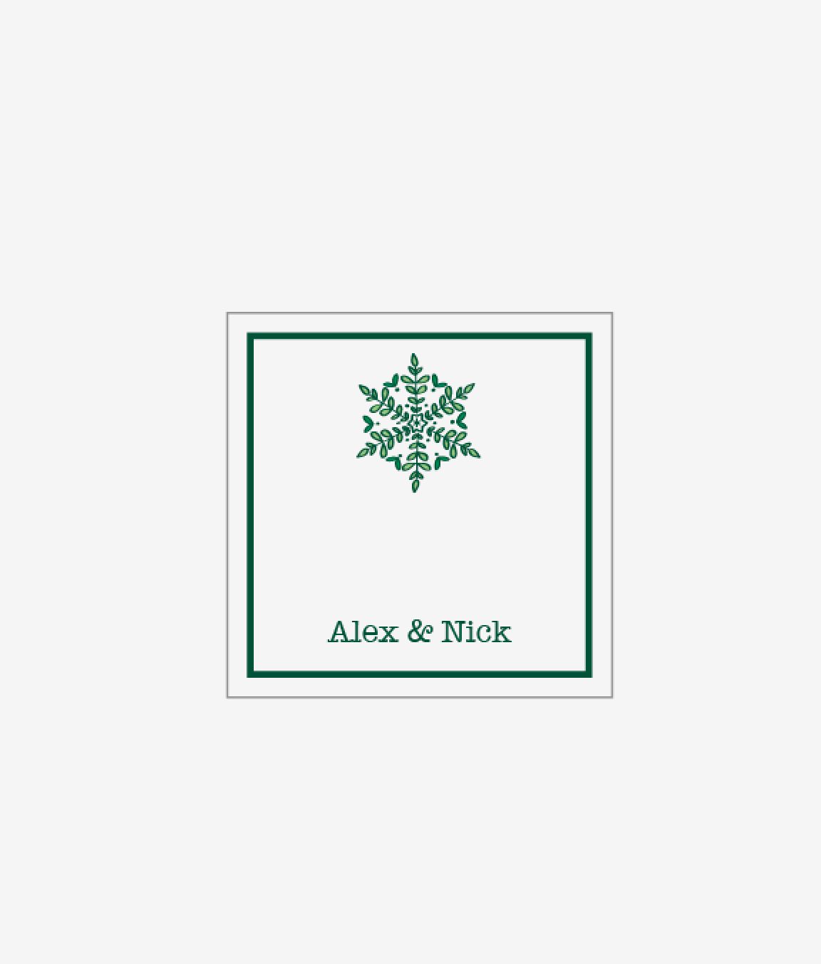Boxwood Snowflake - Gift Stickers