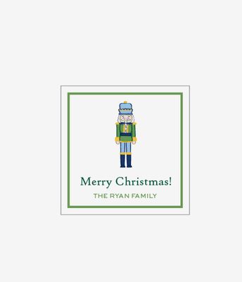 Nutcracker 25, Blue &amp; Green - Gift Stickers