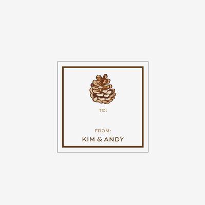 Pinecone - Personalized Gift Stickers