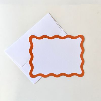 Wavy Orange Stationery