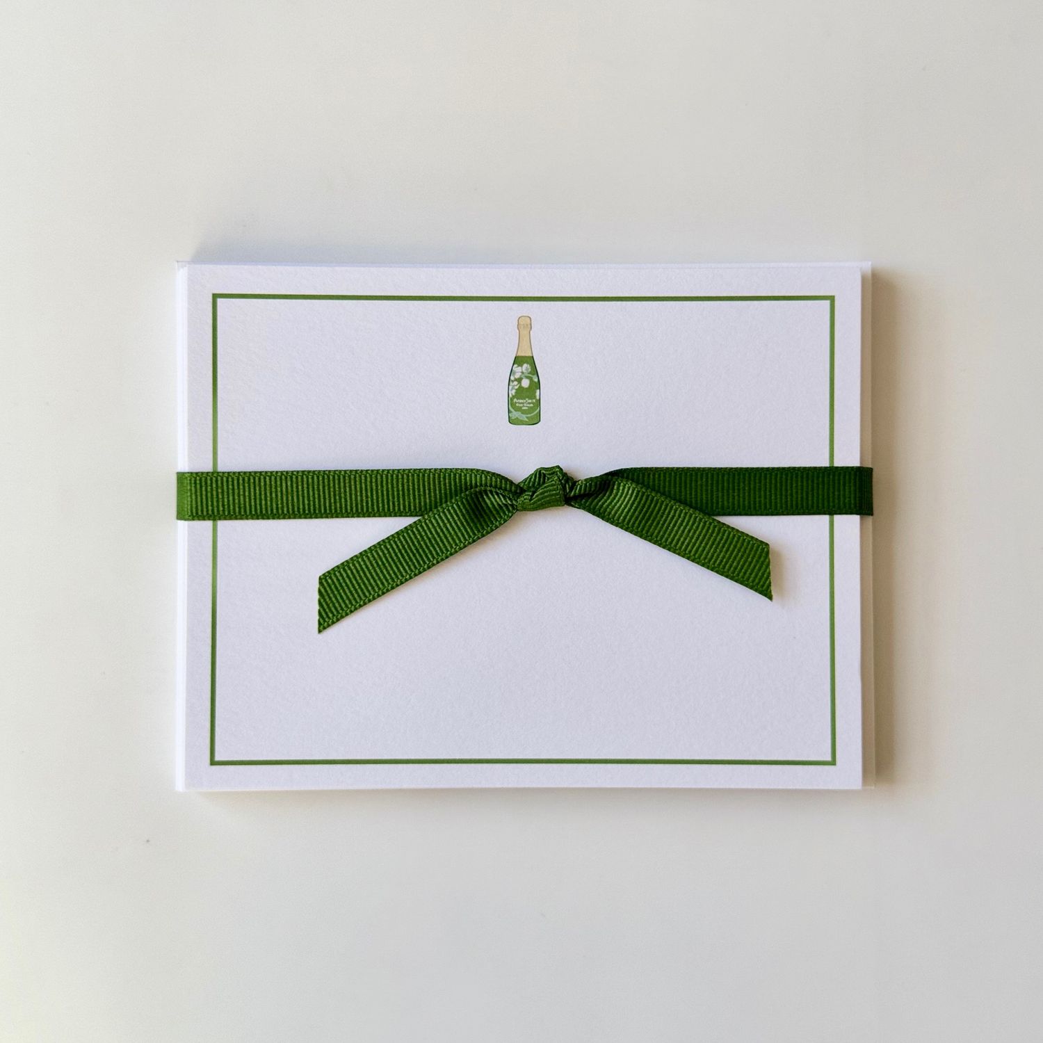 Champagne Bottle Stationery - Personalized