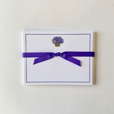 Hydrangea in Vase Stationery - Personalized