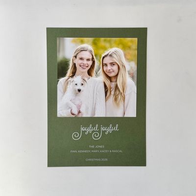 Joyful Joyful, Green, 25 - Photo Mount Card