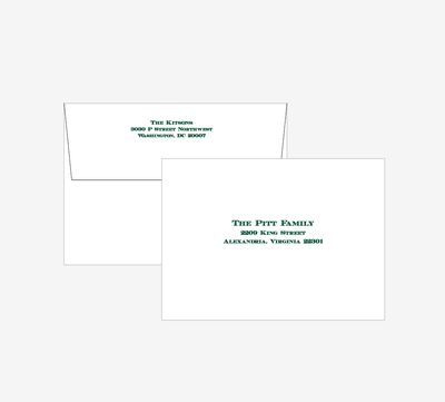 White Envelope - with address printing