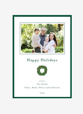 Magnolia Leaf Wreath, 5x7&quot;