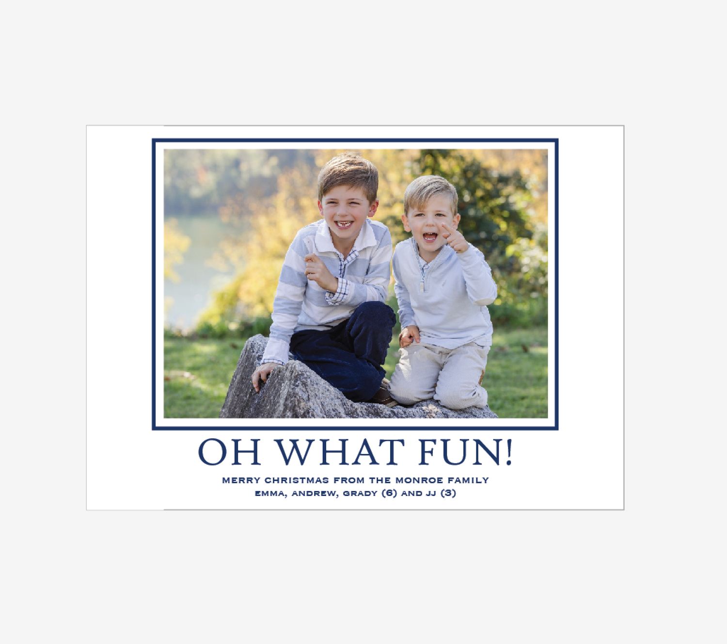 Oh What Fun - white card