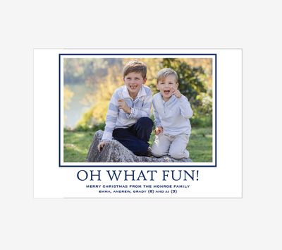 Oh What Fun - white card