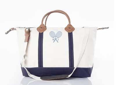 Weekender Bag - Tennis Rackets with Letters