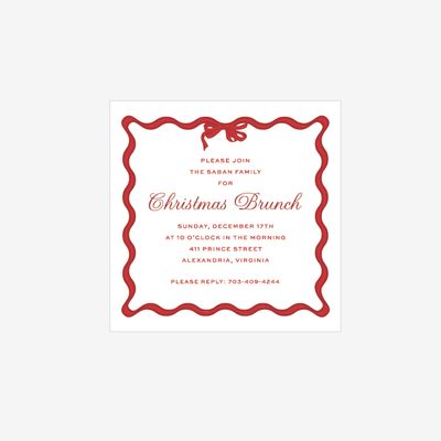 Holiday Ribbon Invitation