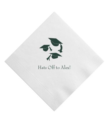 Custom Cocktail Napkins - Hats Off