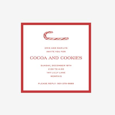 Candy Cane Invitation