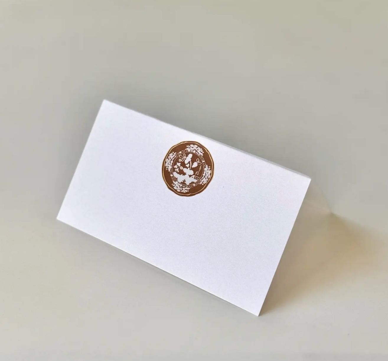 Plate, Brown Place Card