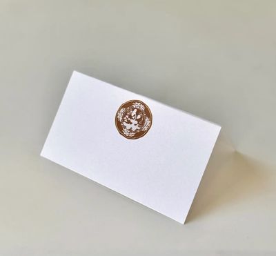 Plate, Brown Place Card
