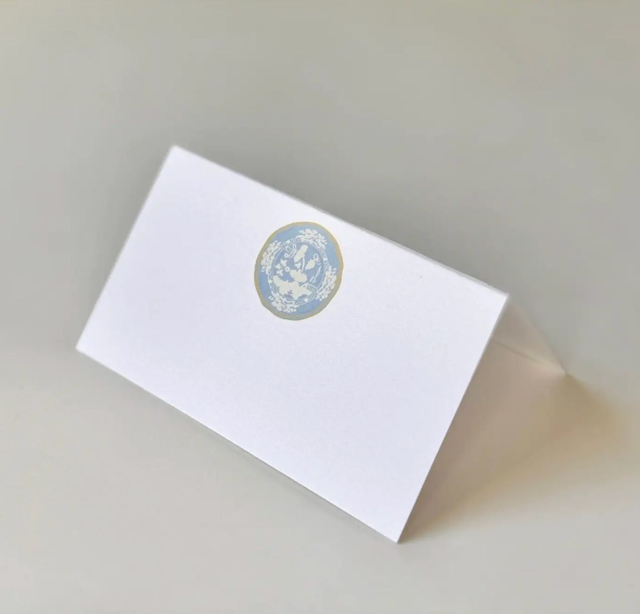 Plate, Blue Place Card