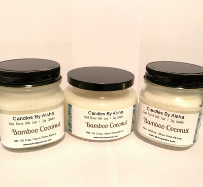 Bamboo Coconut Soy Candle 10oz.