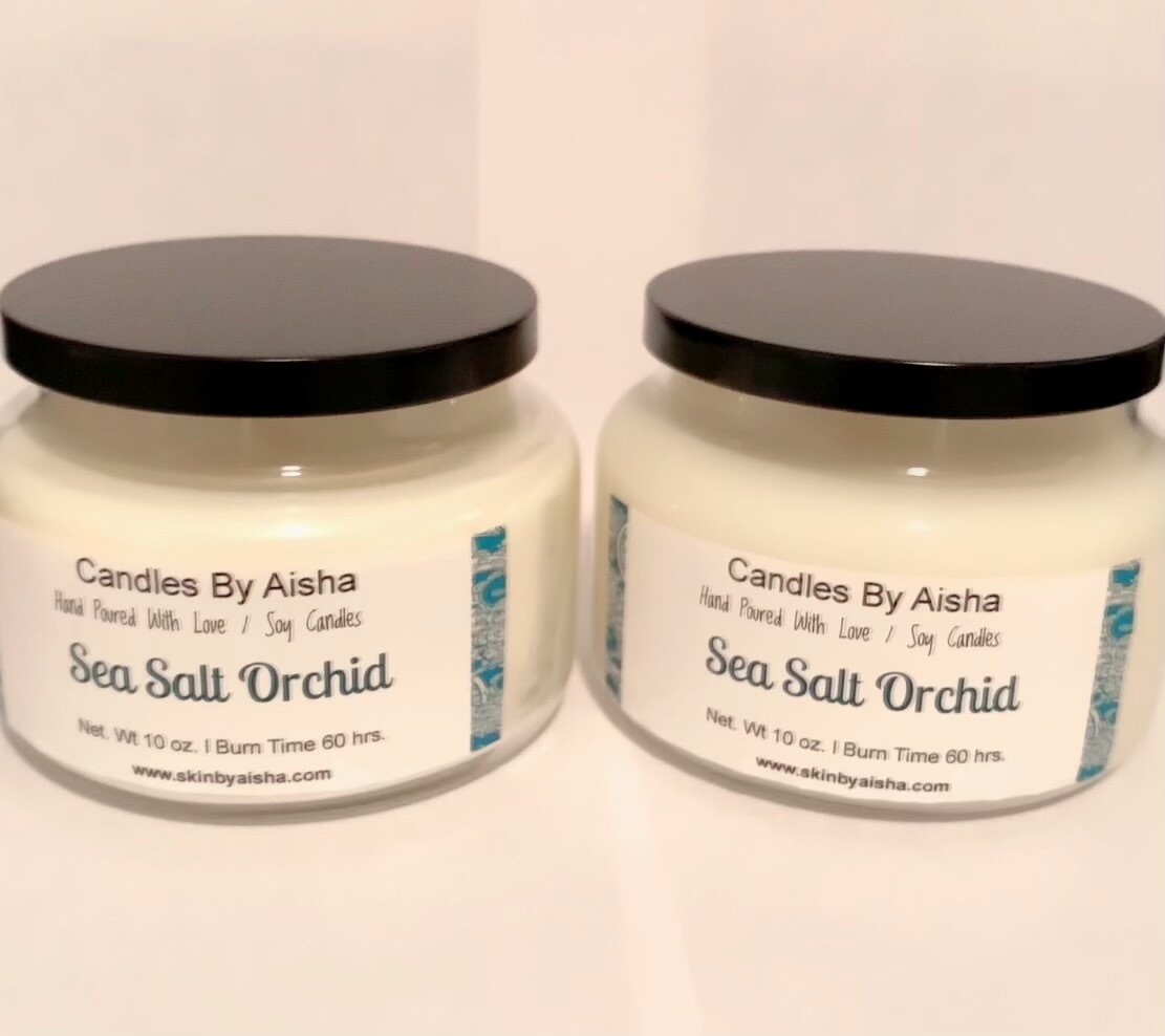 Sea Salt and Orchid Soy Candle 10oz.
