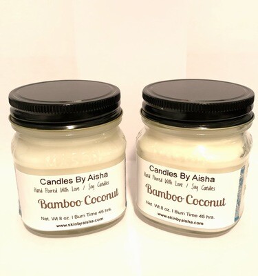 Bamboo Coconut Soy Candle 8oz.