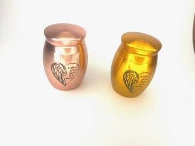 Metal small size keepsake urn