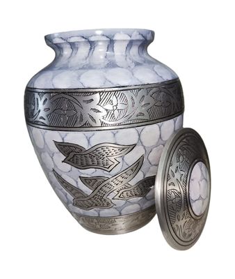 Metal Urn Large Size H23cm x W17.5cm Stock 1 left