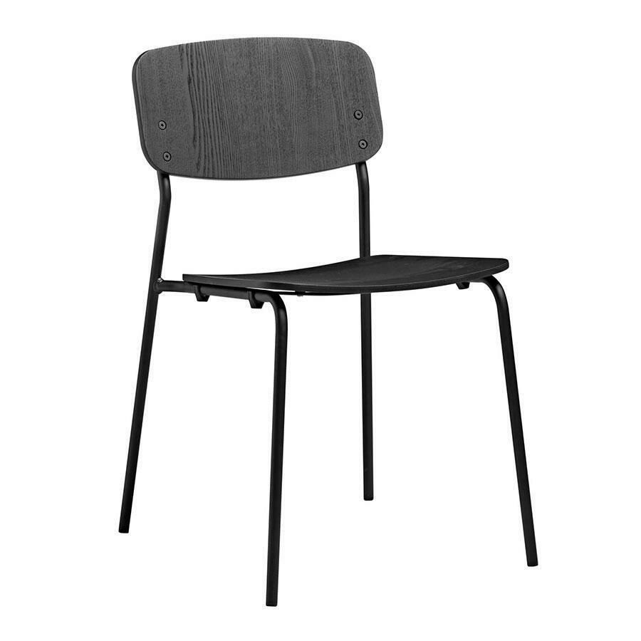 Vorsta Dining Chair, Choose Colour: Black Ash with Black Frame