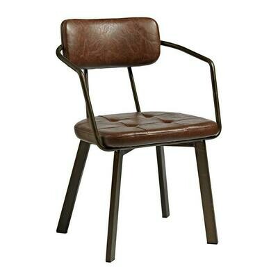 Auzet Arm Chair - Old Anvil - Vintage Fauz Leather
