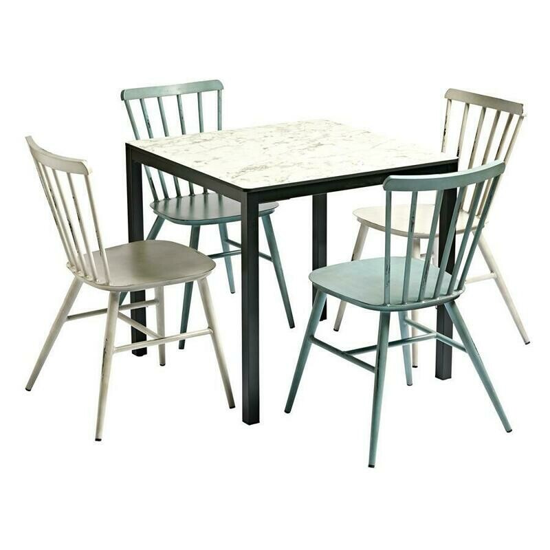 Extrema Carrara Marble & Spin Dining Set