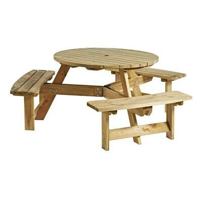 King Round Picnic Table 8 seater