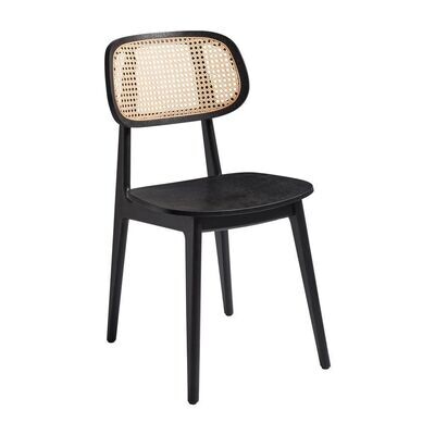 Black & Rattan Relish Dining Chair