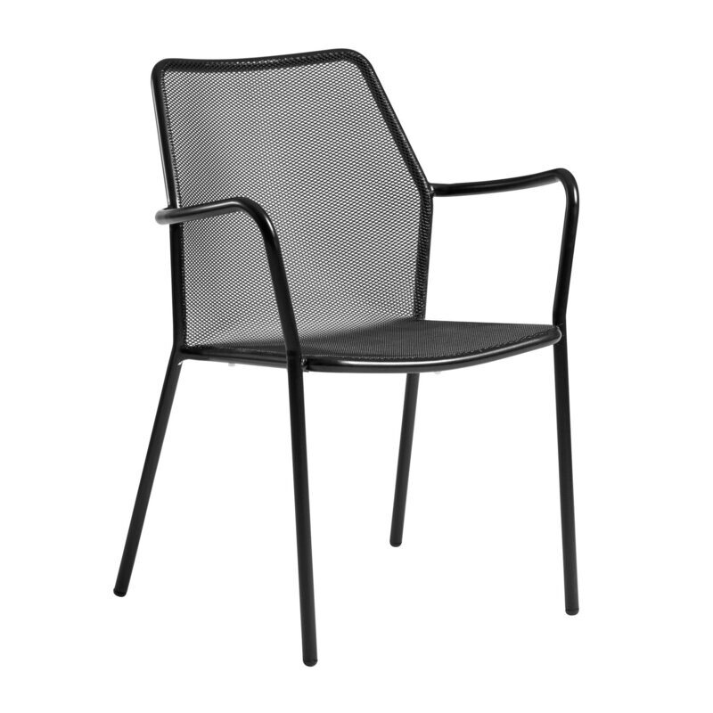 Palma Outdoor Metal Armchair, Choose Colour: Black