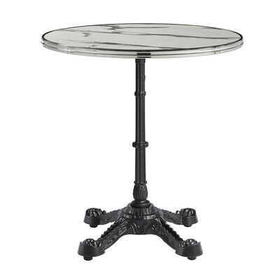 Parisian Complete White Marble Dining Table - Flat Auto Adjust