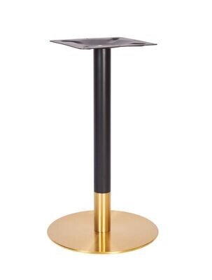 Zeus Small Round Vintage Brass & Black Table Base