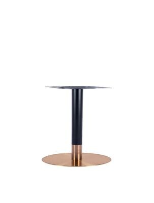 Zeus Small Round Black & Rose Gold Table Base