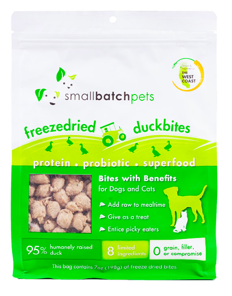 Small Batch Freeze Dried Duck Bites 7oz