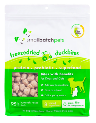 Small Batch Freeze Dried Duck Bites 7oz