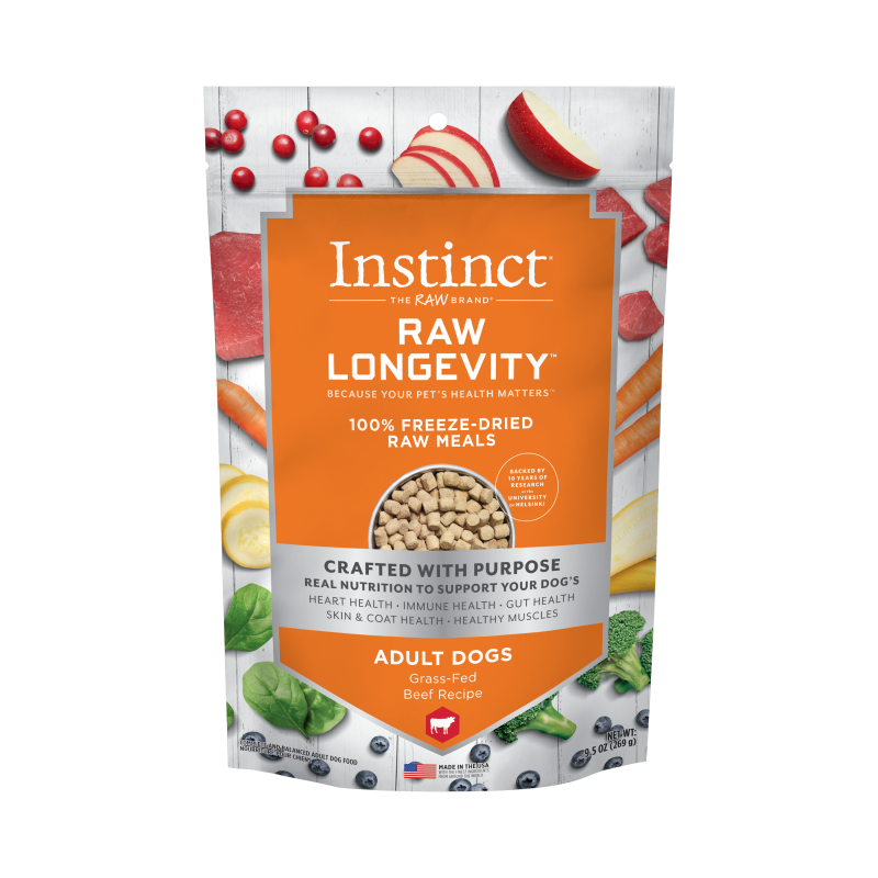 Instinct Longevity Adult Freeze Dried Beef 9.5oz