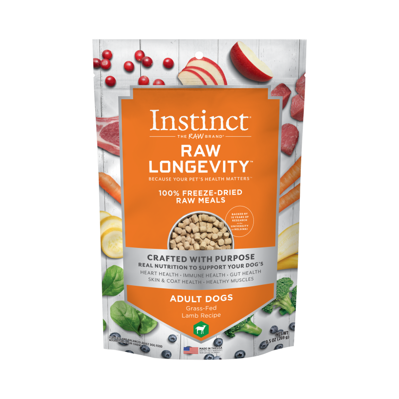 Instinct Longevity Adult Freeze Dried Lamb 9.5oz