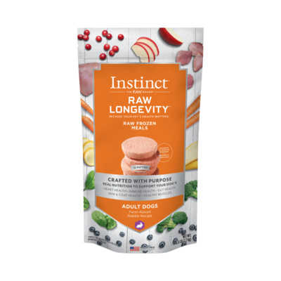 Instinct Longevity Adult Frozen Rabbit Patties 6lb