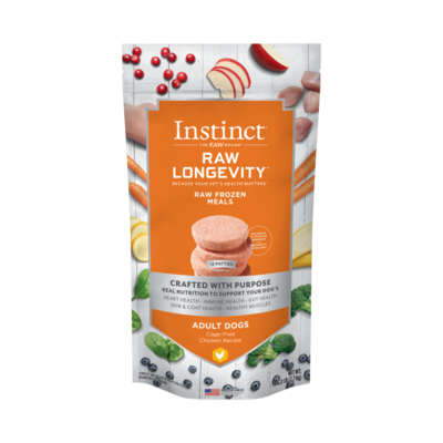 Instinct Longevity Adult Frozen Chicken Patties 6lb