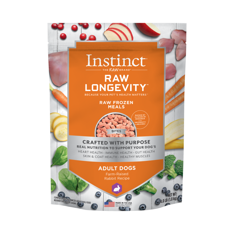 Instinct Longevity Adult Frozen Rabbit Bites 4lb