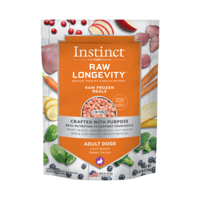 Instinct Longevity Adult Frozen Rabbit Bites 4lb